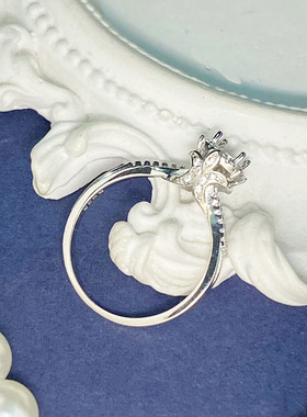 克拉钻高级感戒指空托女