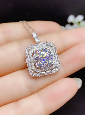 diy莫桑钻豪华风加工定制银项链