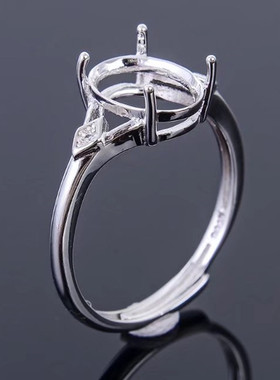 新品戒托空托925银镀金戒指女款