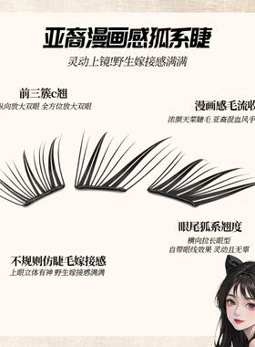 【小薄片】颖睫新品不朽情缘超大容量手假睫毛新手嫁接单簇卷翘薄