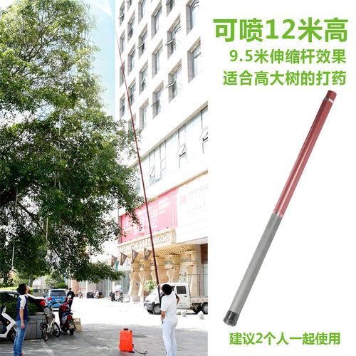 农用伸缩加长加高杆钓鱼竿打药喷核桃槟榔椰子电动防水喷雾器喷杆 - 图2