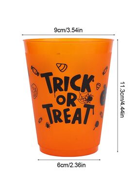 8-24Pcs Halloween Drinking Cups Boo Skull Plastic Juice Cock