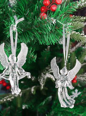 24/2PCS Crystal Clear Christmas Ornaments Acrylic Snowflake