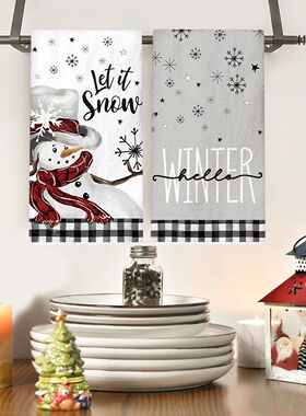 2pcs Christmas Kitchen Towels Merry Christmas Decoration Xma