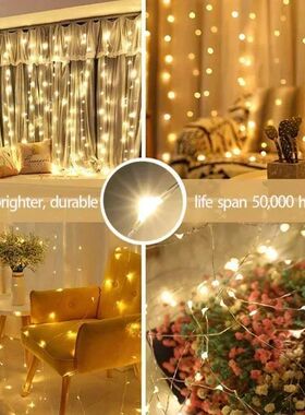 Curtain Garland for Windows USB-Powered Fairy Lights Festoon