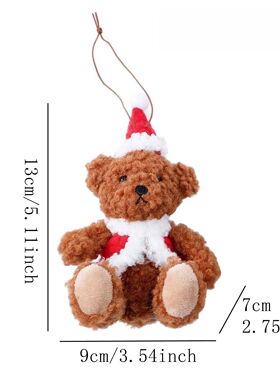 Cute Christmas bear pendants, Christmas decorations, holiday