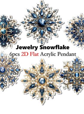 6pcs Christmas Snowflakes Ornaments Xmas Tree Hanging Pendan