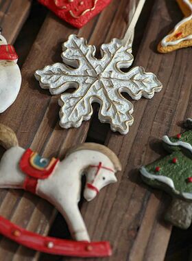 Xmas Tree Decoration Christmas Resin Pendant House DIY Kids