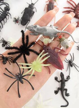 1Set Simulation Plastic Spider Bat Insect Bugs for Halloween