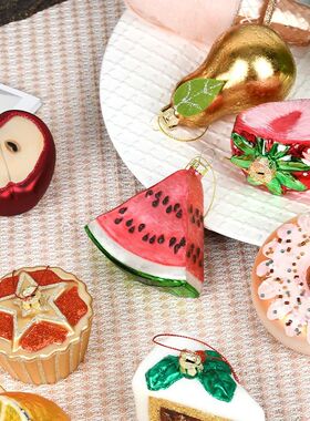 Christmas Decorative Glass Colored Fruit and Vegetable Serie