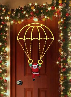 LED Christmas Parachute Lights with Santa Claus Usb Powered