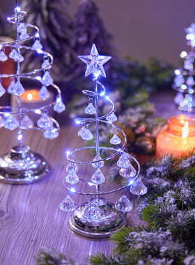 Christmas Decorations Plating Wrought Iron Christmas Tree Lu