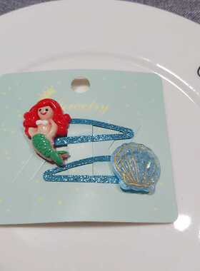 小仙女冰雪公主可爱儿童bb夹雪花发夹人鱼 刘海水滴夹