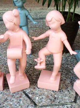 高档树脂小孩抽象人物礼品摆件