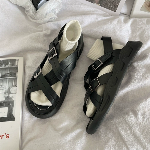 Летние сандалии, обувь, сексуальная подходит с юбкой на липучке, 2022, в корейском стиле, популярно в интернете