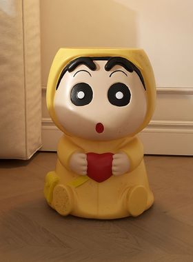 创意蜡笔小新换鞋凳玄关入户客厅沙发矮凳小凳子矮凳搬家礼物摆件