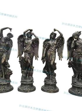 欧式四季女神铸铜雕像西方古希腊季节女天使别墅庭院酒店人物雕塑