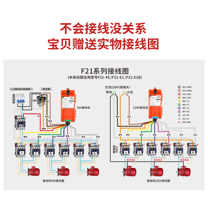 禹鼎无线遥控器F21-E1B 行车天车天吊起重机CD葫芦工业遥控器 - 图2