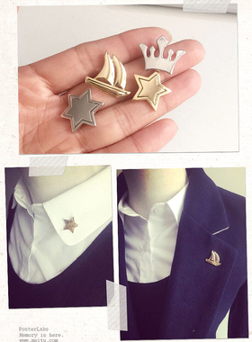 简约百搭六芒星胸针小胸花