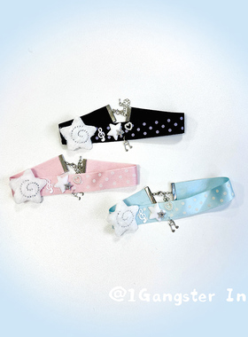 1Gangster Inn原创五角星波点choker亚文化脖项圈高级感护颈配饰