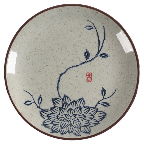 日式色釉陶瓷6寸圆形平盘 家用小吃点心碟凉菜盘餐桌吐骨头碟商用 - 图3