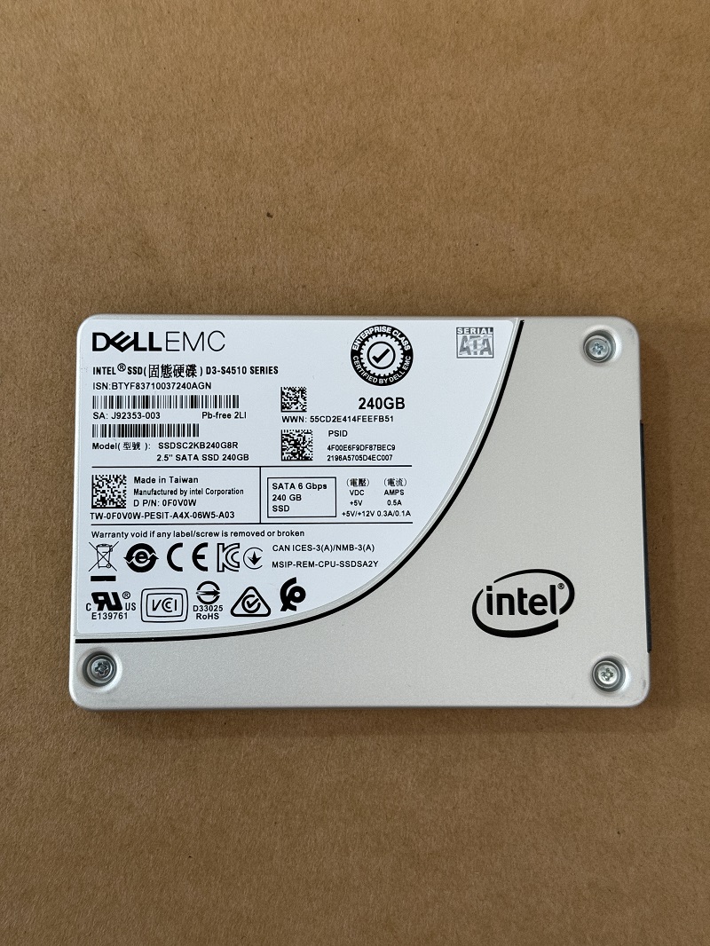 Intel/英特尔 S4510 240G 0F0V0W SSDSC2KB240G8R 2.5寸SSD RI - 图0