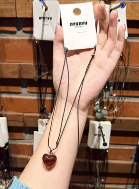 11.21韩国东大门nyunyu可爱简约ins长款毛衣链