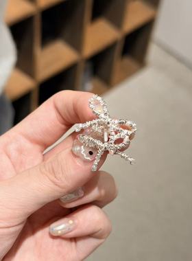 11.28韩国东大门nyunyu银饰碎银蝴蝶结项链vase