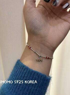 12.15直播韩国momo银饰小象串珠手链925银