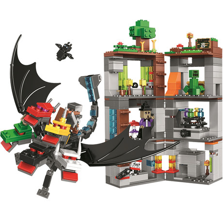 Lego 21 New Product Minecraft Building Blocks Pirate Adventure Ender Dragon Puzzle Assembling And Inserting Toys