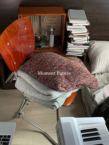 Moment Future复古混色毛毯四季款拍摄道具背景布毛线毯沙发盖毯 - 图3