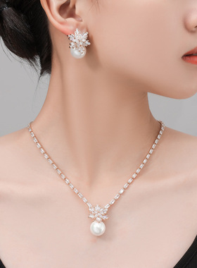 性感简约珍珠项链锁骨链小众设计