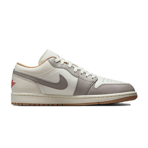Jordan Air Jordan 1板鞋男低帮米灰休闲防滑耐磨复古553558-169 - 图1