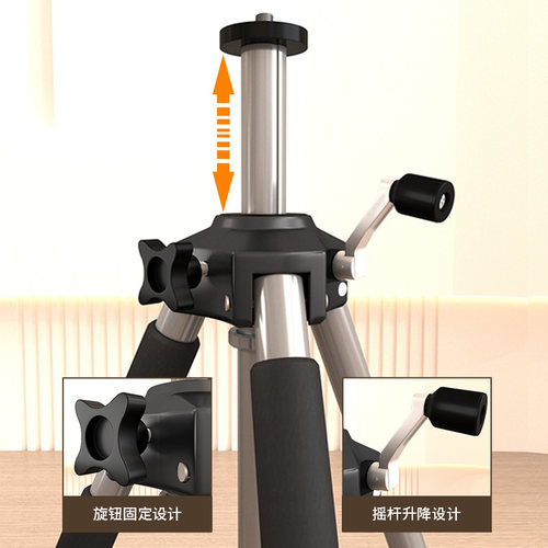 思影PB1730投影仪支架落地三脚架带托盘升降架子铝合金圆管伸缩置物架家用激光电视投影机升降台 - 图0