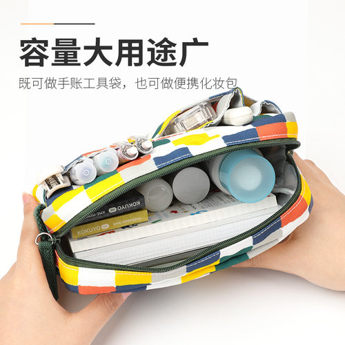 国誉sousou多用包中包笔袋化妆包创意学生用便捷收纳袋大容量可背 - 图2