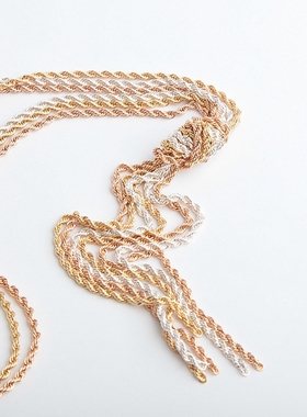 欧美日常配饰  复古多链条长款项链 毛衣链