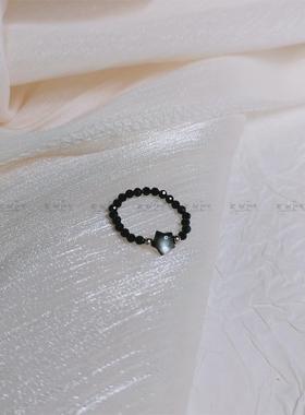 爆闪百搭蝶贝星星戒指串珠弹力戒