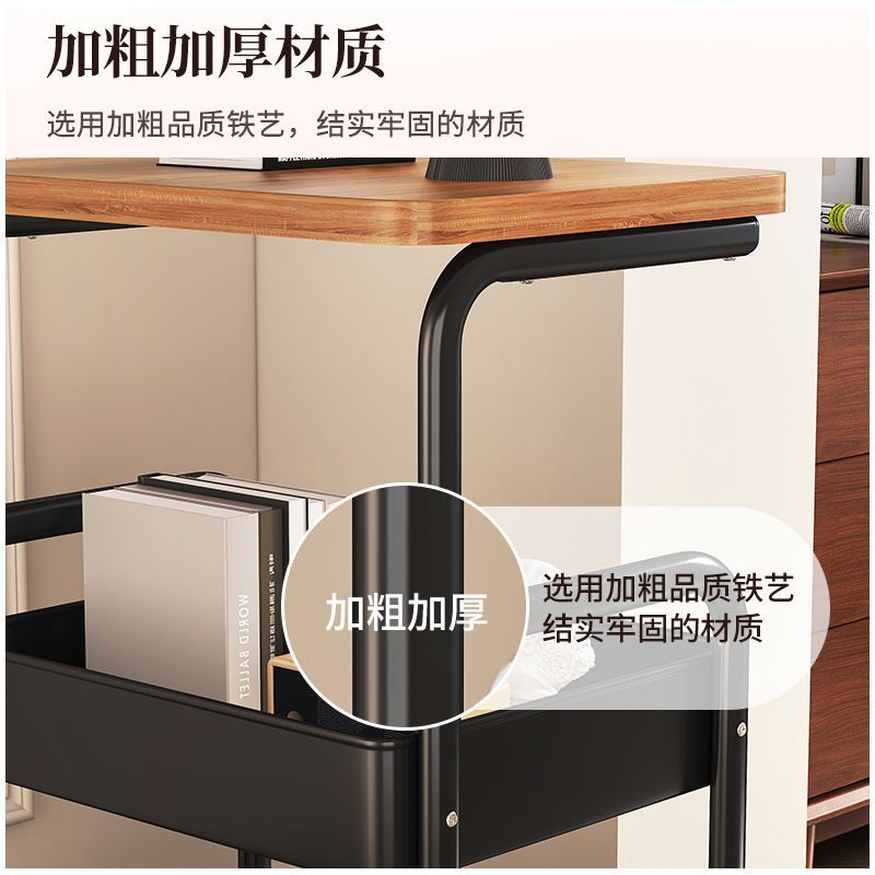可移动小推车沙发边几床边置物架高茶几桌子客厅零食出租屋床头柜 - 图2