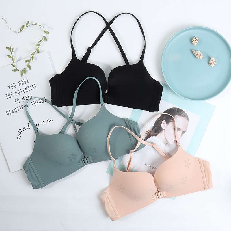 交叉美背无钢圈性感聚拢夏薄款文胸 内在密码文胸