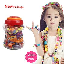 230 PCS Snap Beads Set-Picowe Kids Jewelry Making Kits f