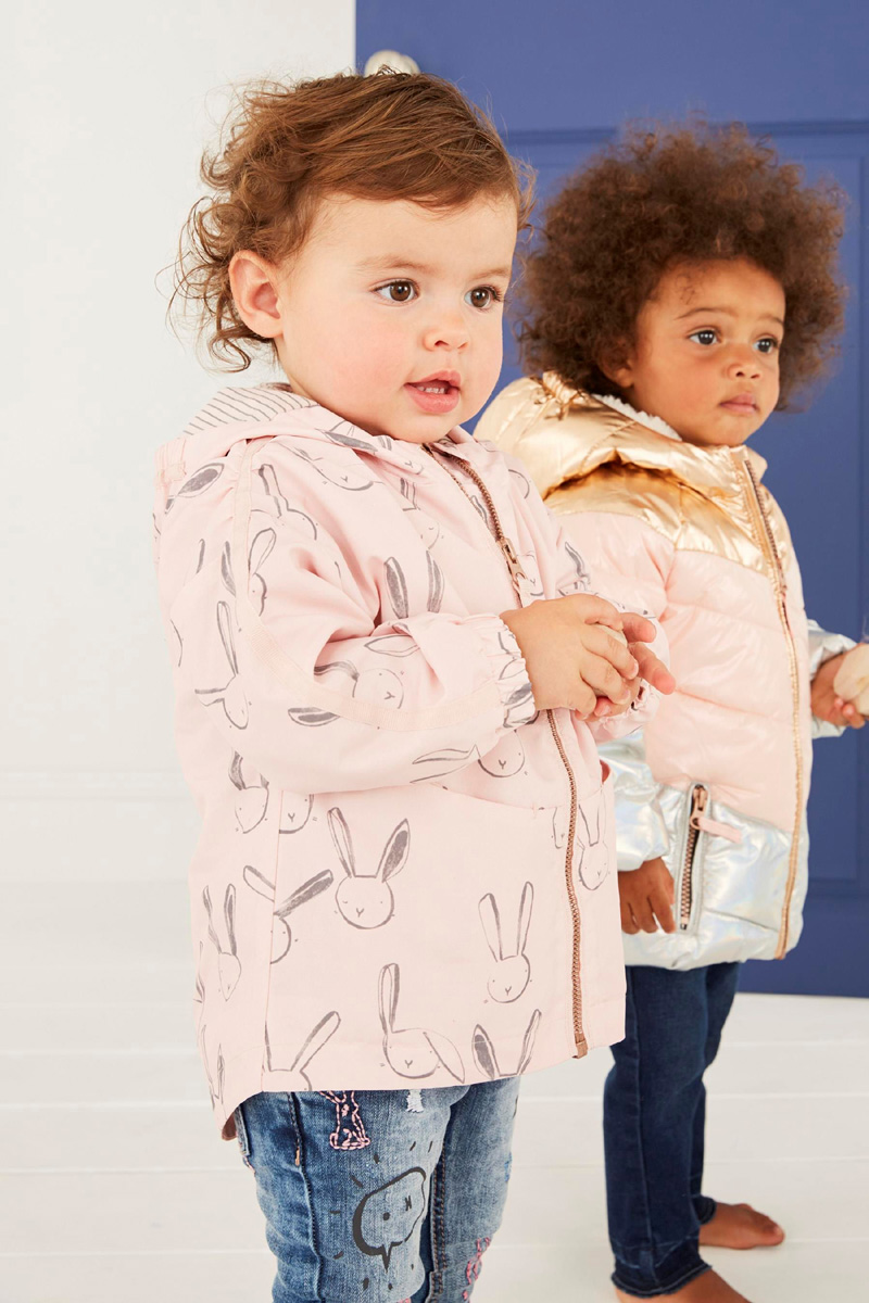 女童外套洋气薄夹克春装儿童防风服3-6岁宝宝兔子连帽拉链衫2风衣 - 图2