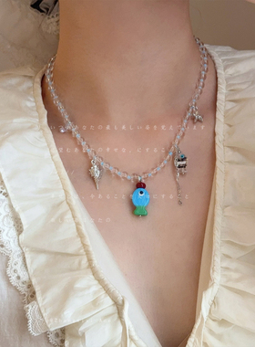 透明萌趣可爱卡通清新甜美百搭