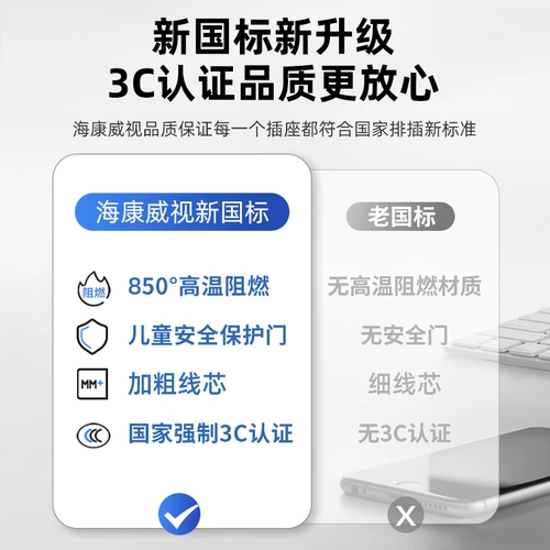 Haikang Weisan Socket Plug -in Line Plug -Plug -In Pange Panel 1,8M Пористая строка