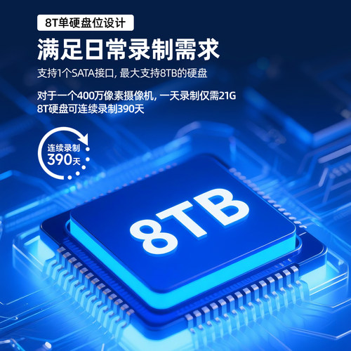 海康威视4/8路网络高清硬盘非POE录像机NVR高清监控设备刻录主机 - 图2