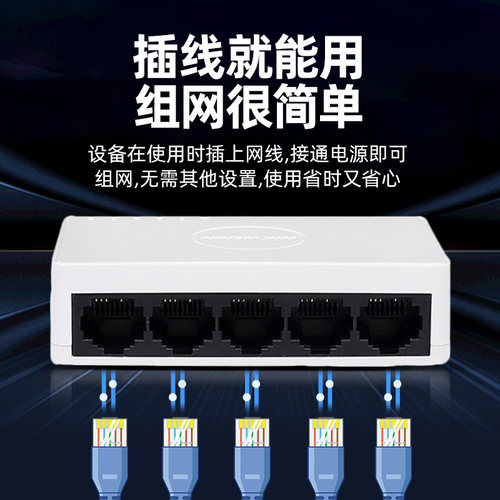 海康威视5口8口交换机千兆网络分配器路由分线器网线分流器八口工程企业集线器监控核心太网宿舍家专用交换机 - 图0