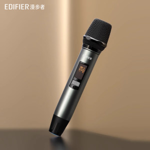 EDIFIER漫步者IU22无线麦克风一拖二k歌手持麦直播话筒家用卡拉ok