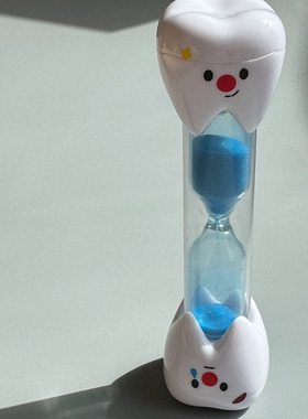 乖乖刷牙计时器3分钟沙漏自律防摔桌面卡通摆件儿童牙齿造型玩具