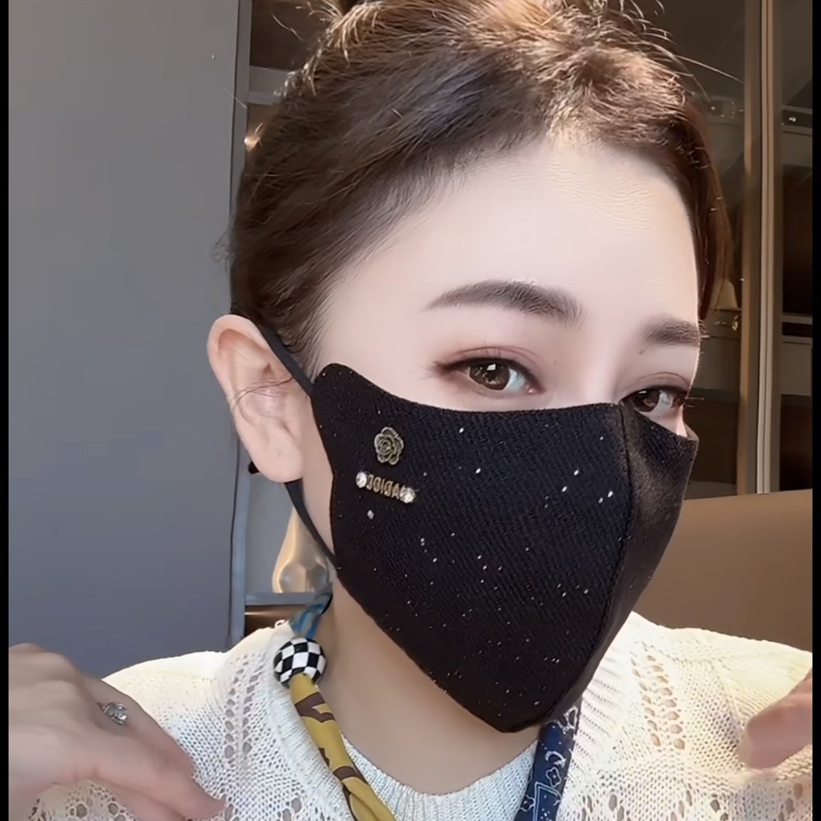 2025新款斜纹防羊绒立体高颜值秋冬洋气时尚口罩女款骑行保暖防风,淘宝优惠券,粉丝福利购,淘宝优惠卷