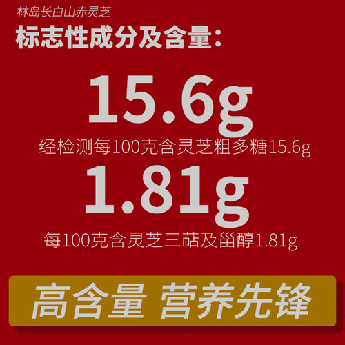 林岛 长白山灵芝片 中心大片 椴木灵芝片林芝片灵子 可免费打粉 - 图0