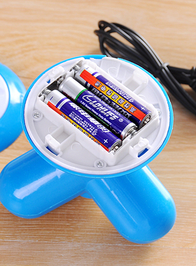 水波浪迷你三角按摩器头部家用USB 电动震动小型多功能全身按摩仪